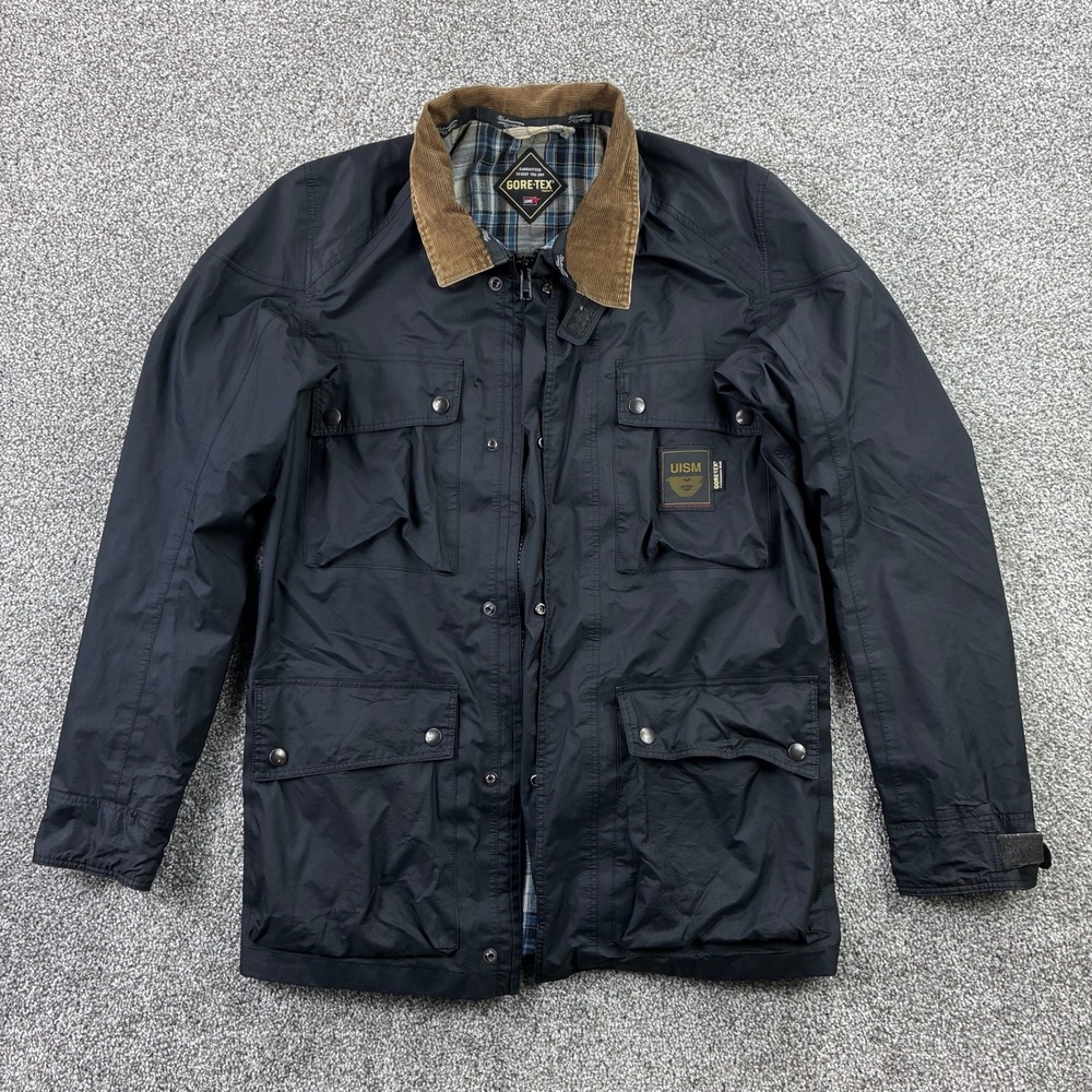 Undercover‎ Gore-Tex Jacket Mens 3 Black UISM Corduroy Collar Military Lined